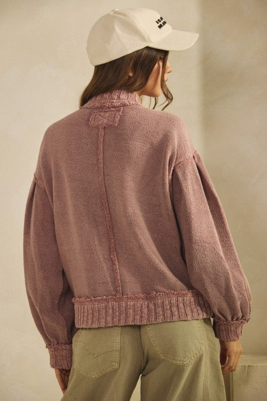 Just In Time Cardigan Jacket- Rose