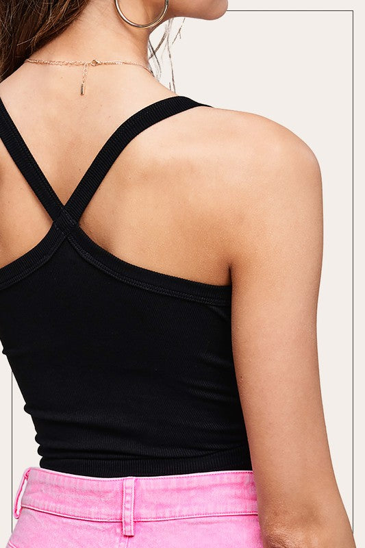 Criss Cross Tank-Black