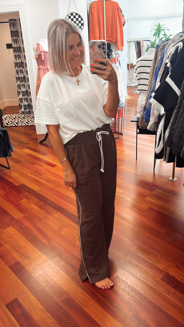 Loungey Leonna Wide Leg - Brown