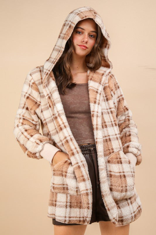 Pretty In Plaid Sherpa Jacket