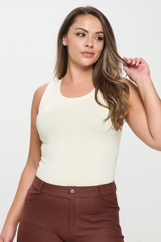 Sammy Seamless Collection: Round Neck: Ivory