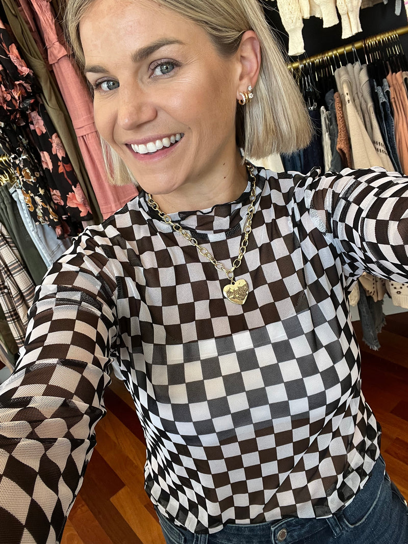 Check It Out Mesh Top