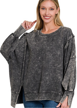 Daphne Everyday Sweatshirt- Dark Wash