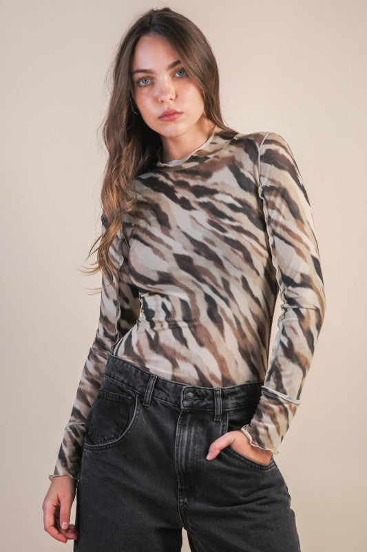 Wild Chic Mesh Top