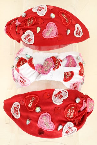 Candy Heart Headband- White