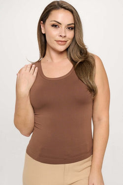 Sammy Seamless Collection: Round Neck: Brown