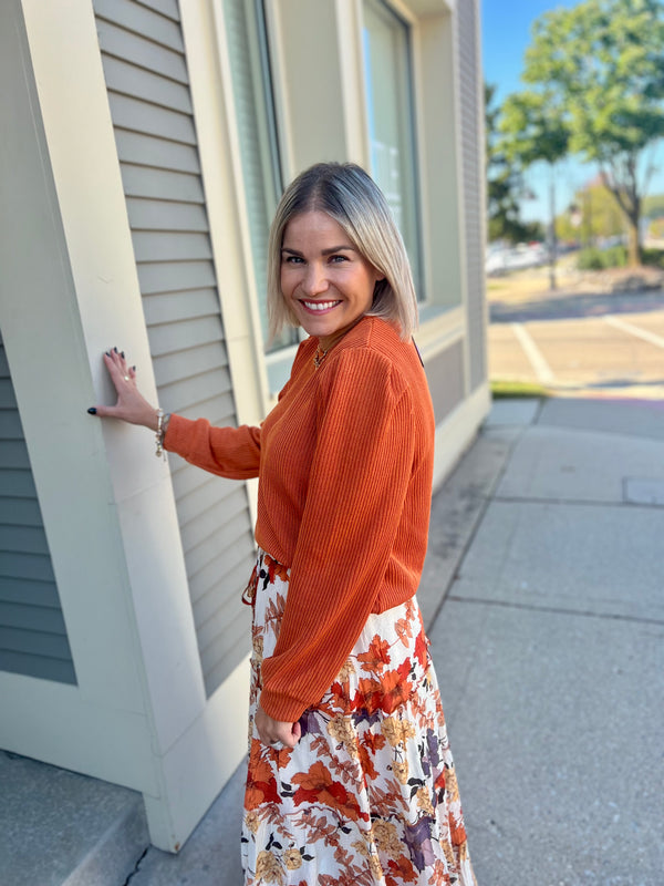 Stand Out In Orange Sweater