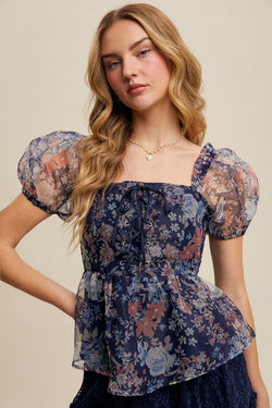 Tell Me About It Floral Top