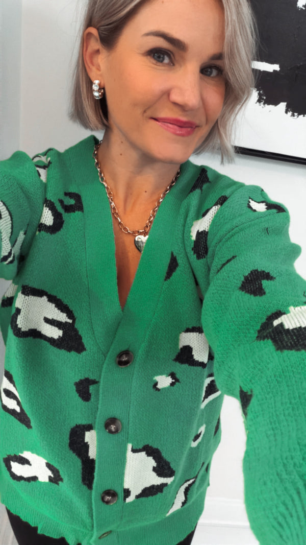 Leah's Cardigan-Green