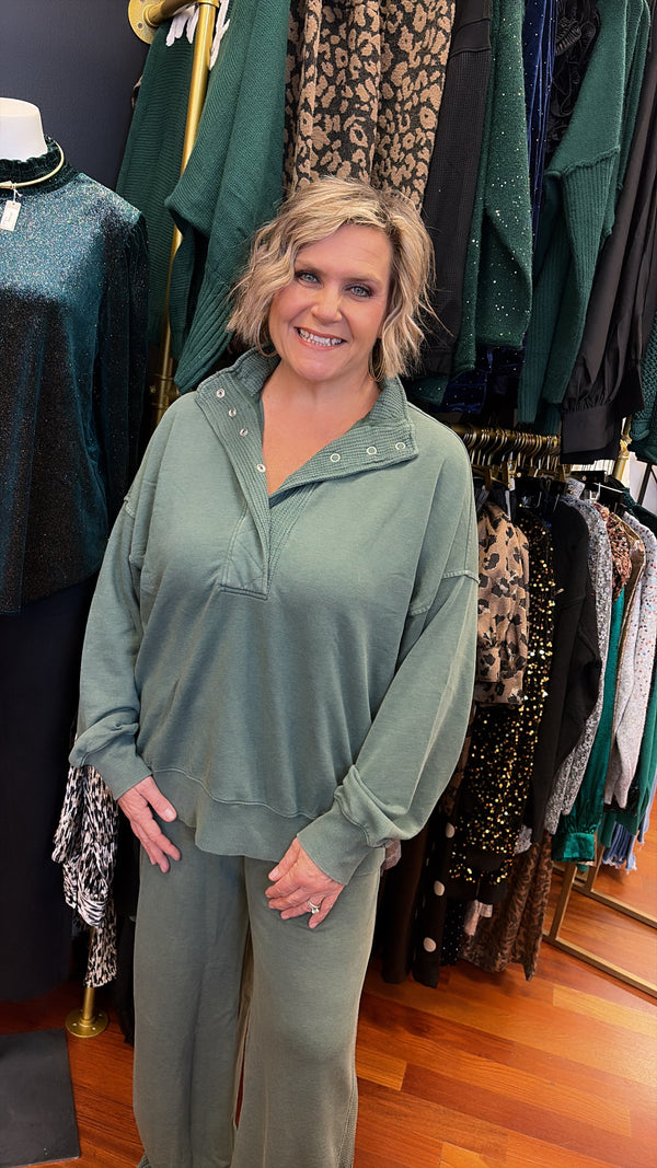 Feeling Good Green Sweatshirt