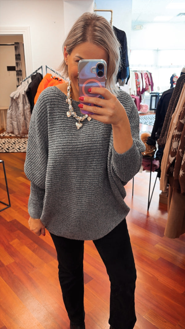 Stay Cozy Gray Sweater