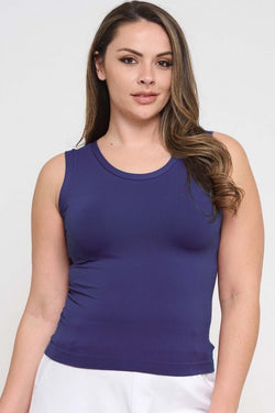 Sammy Seamless Collection: Round Neck: Midnight Blue