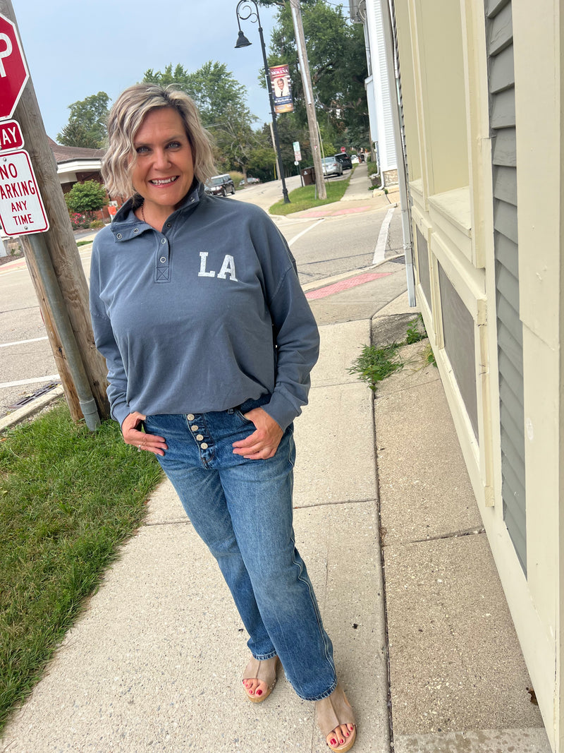 LA Button Up Sweater