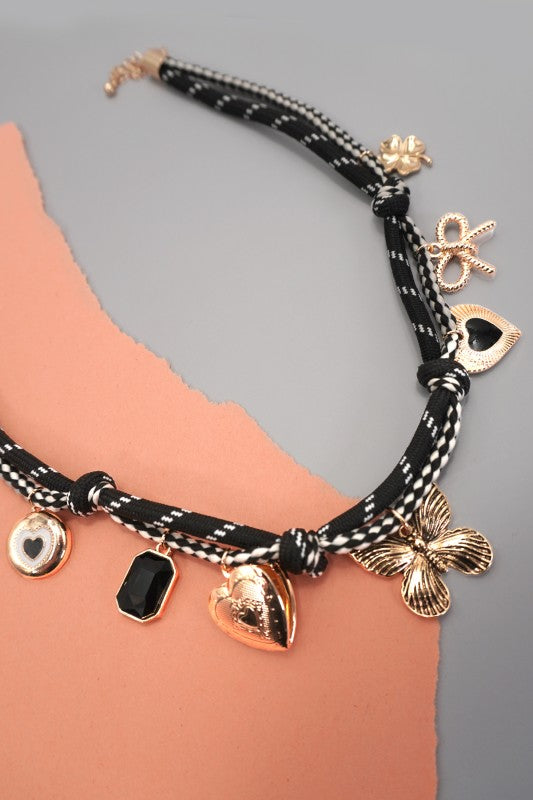 Black & White Babe Necklace