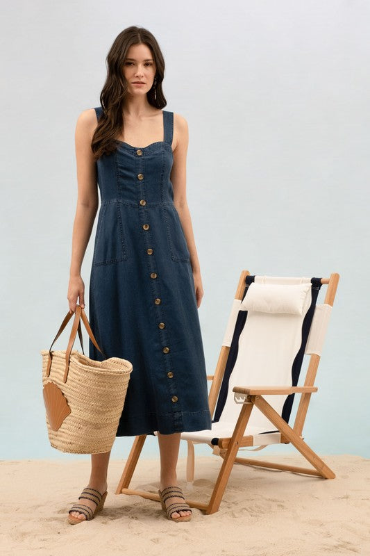 Denim Babe Midi Dress