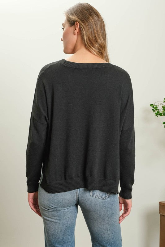 Never Basic Black Sweater