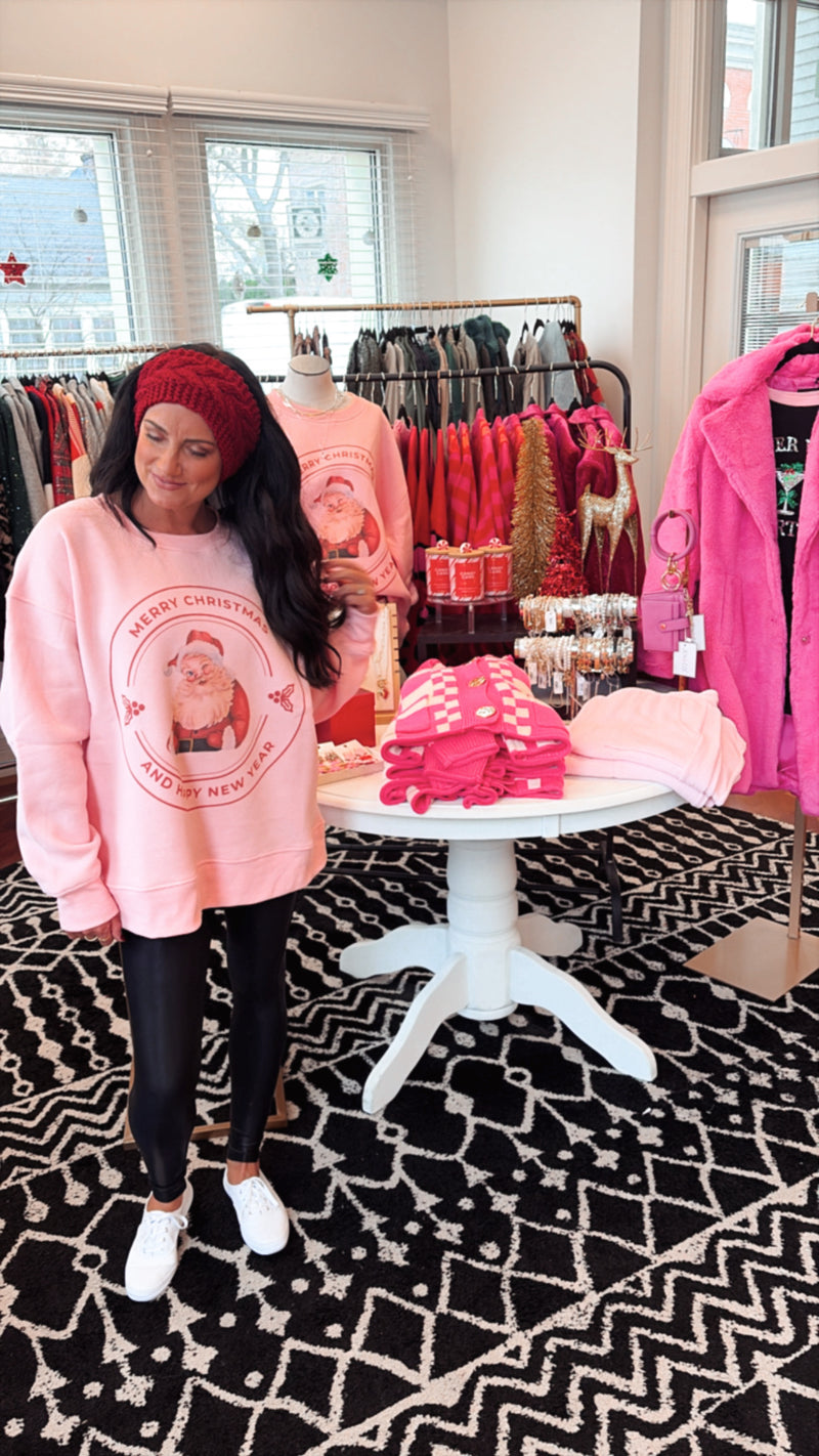 Pink Santa Baby Sweatshirt