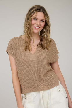 Kierra Knit Sweater-Tan