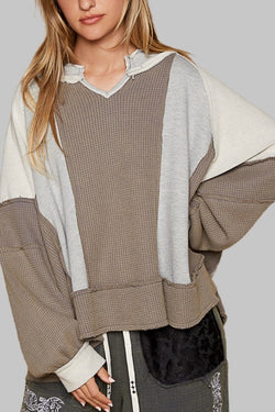 The Perfect Mixed Sweater- Gray/Olive