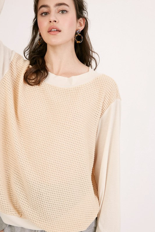 Hadley Waffle Knit- Natural