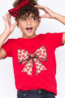 Valentine’s Bow Shirt- Kids