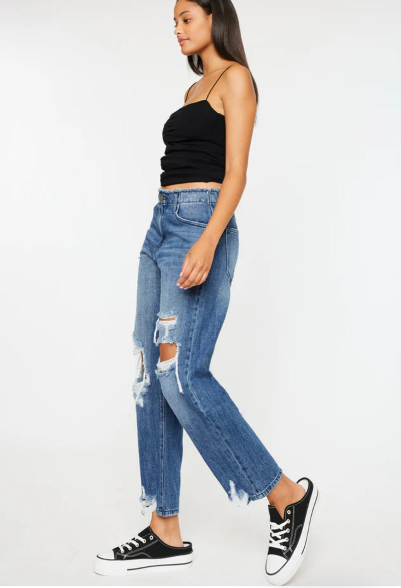 Ariela High Rise Straight Denim