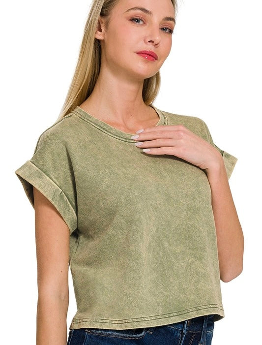 Forget Me Not T-Shirt-Olive