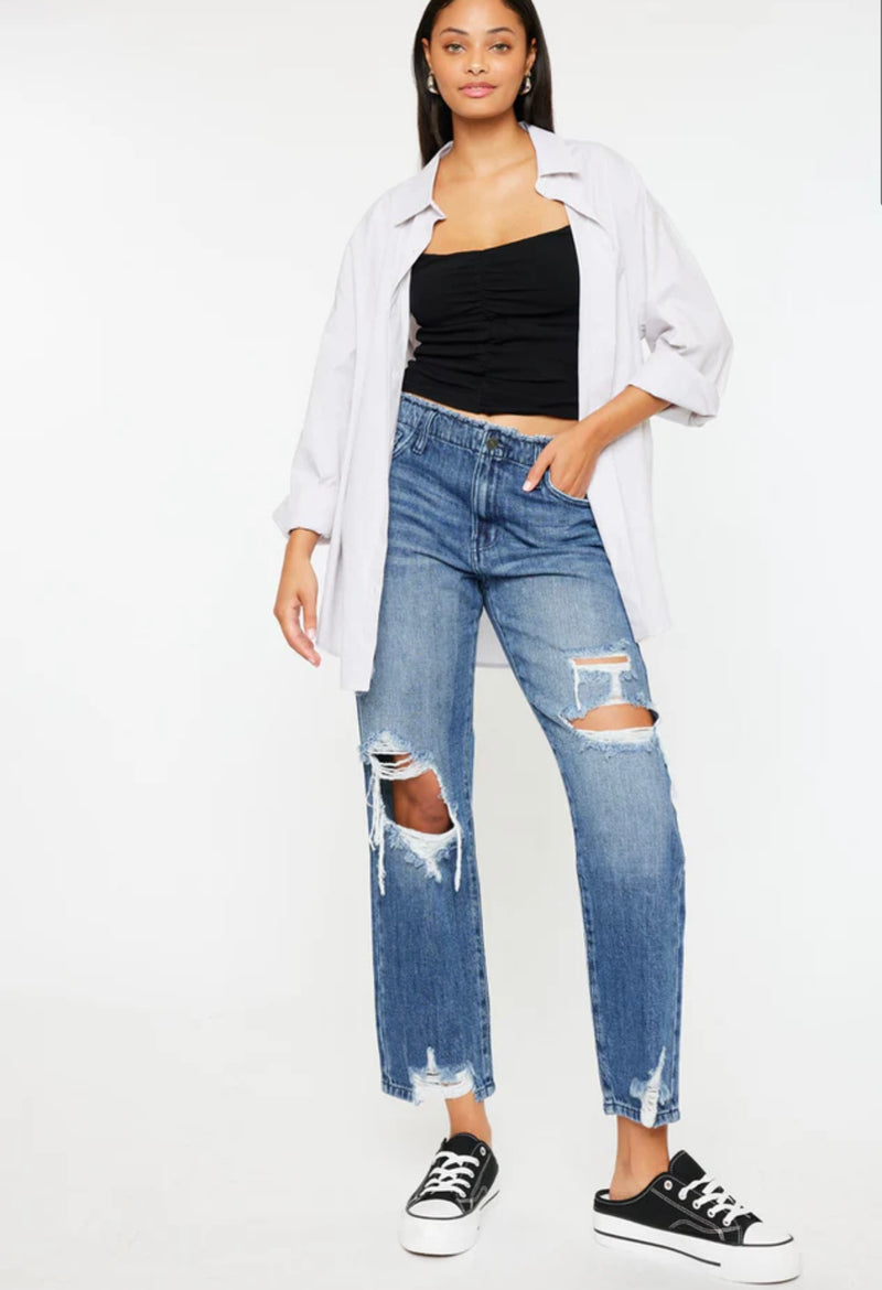 Ariela High Rise Straight Denim