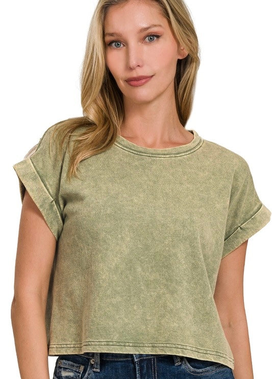 Forget Me Not T-Shirt-Olive