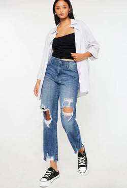 Ariela High Rise Straight Denim