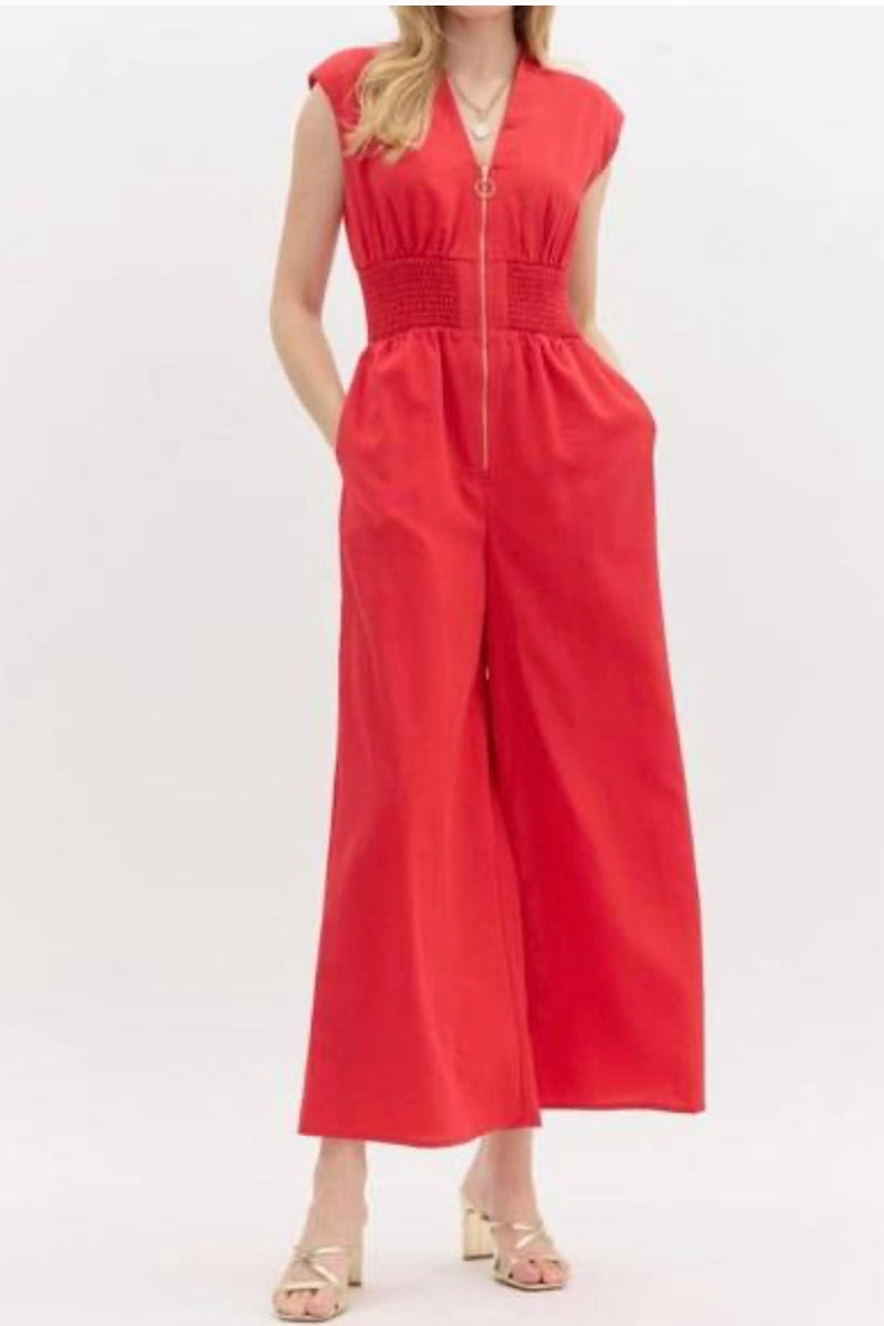 Mandy Jumpsuit- Red