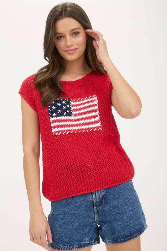 America 🇺🇸 Sweater- Red