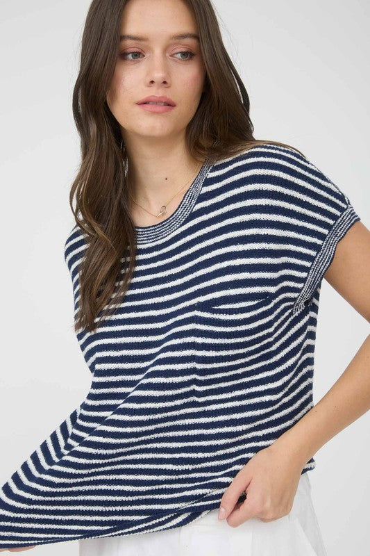 Babe In Blue Stripes
