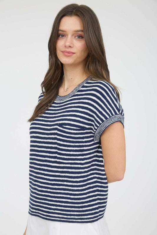 Babe In Blue Stripes