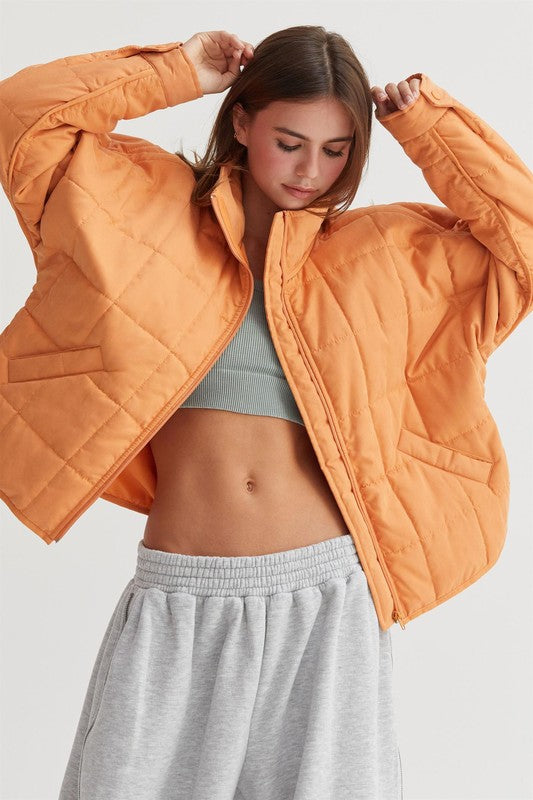 Pumpkin Spice Quilted Shacket