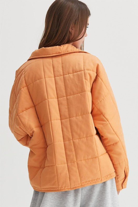 Pumpkin Spice Quilted Shacket