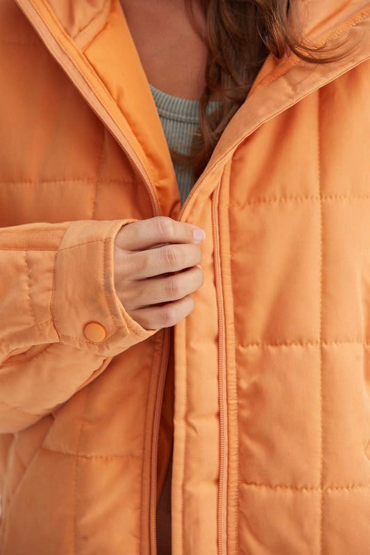 Pumpkin Spice Quilted Shacket