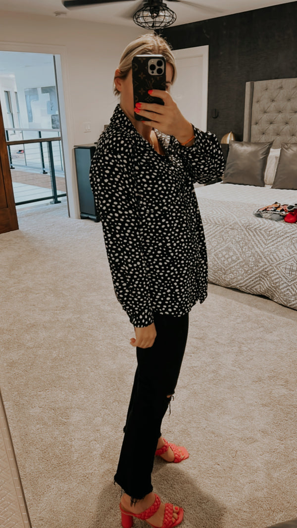 Small black speckled top