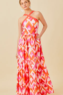 Gianna Geometric Maxi Dress