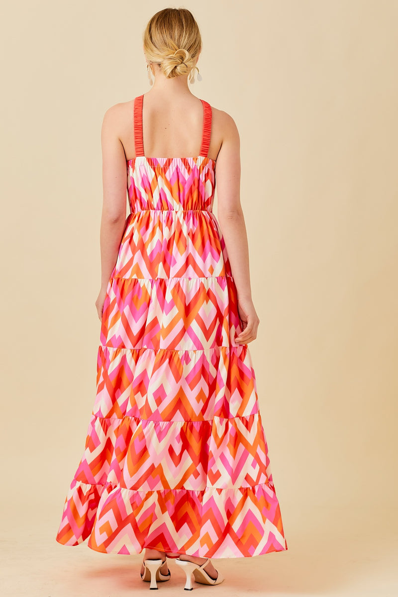 Gianna Geometric Maxi Dress