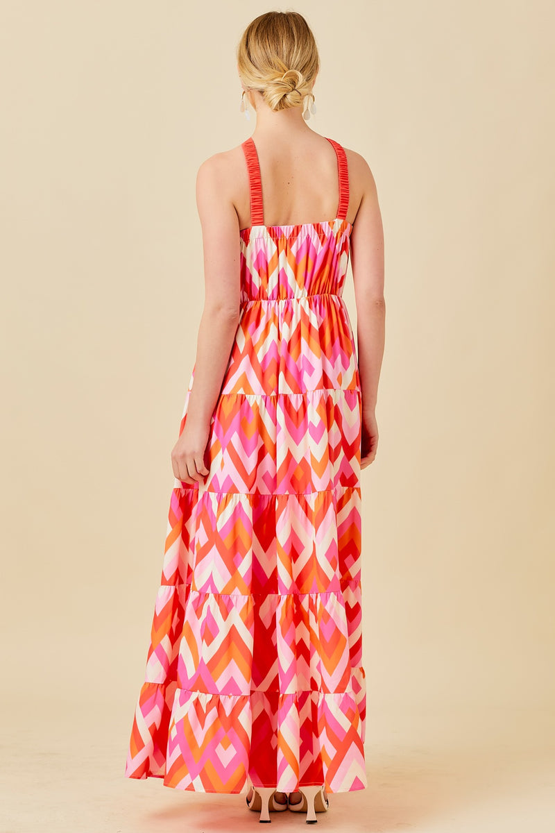 Gianna Geometric Maxi Dress