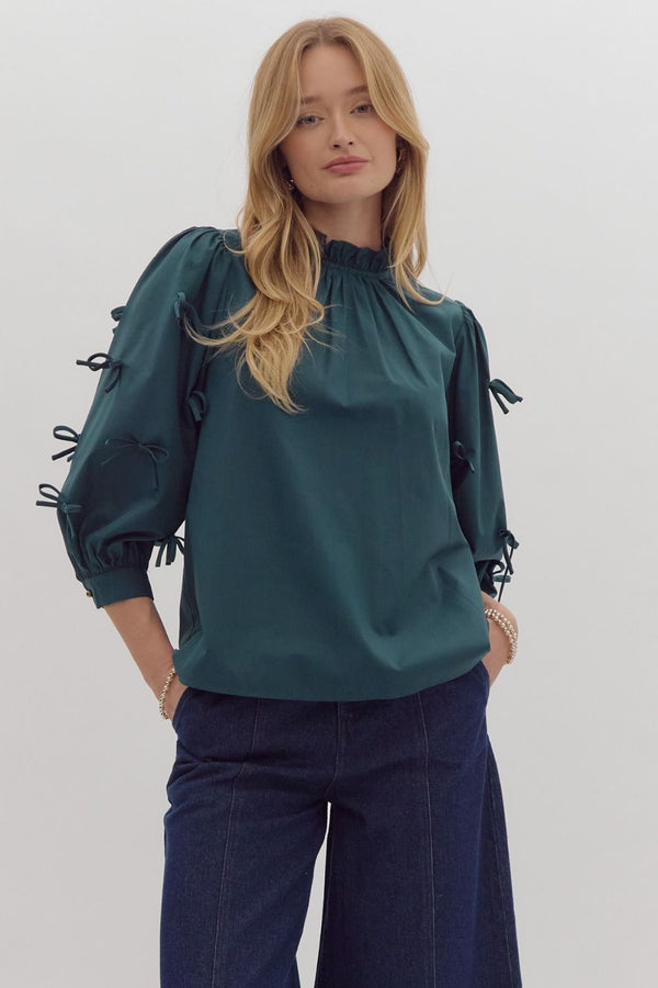 Bethany Bow Top- Green