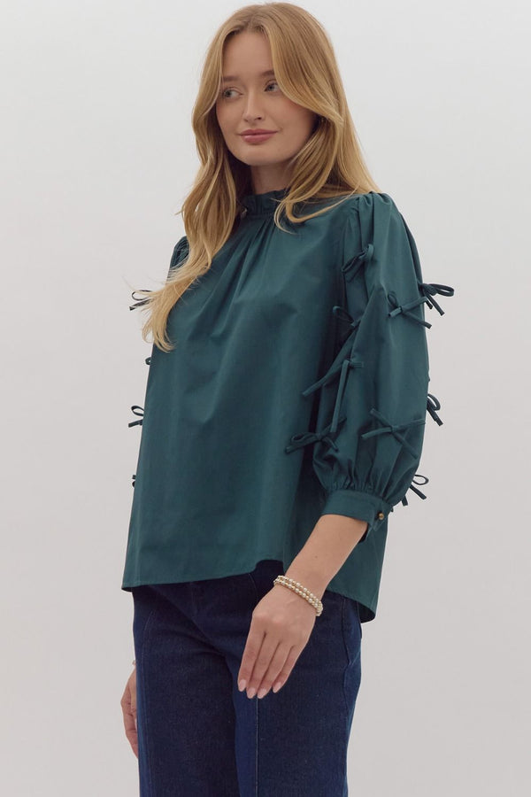 Bethany Bow Top- Green