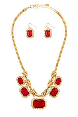 Soirée Jewelry Set- Red