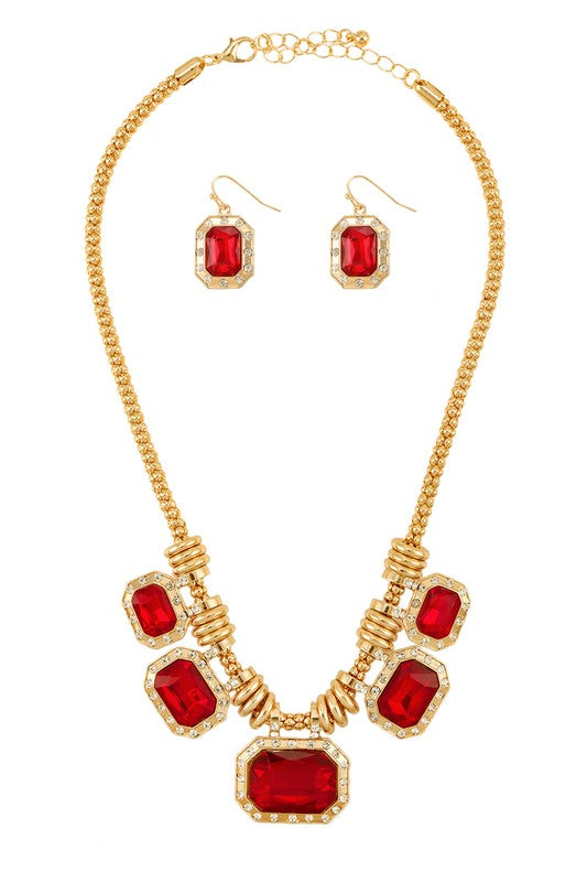 Soirée Jewelry Set- Red