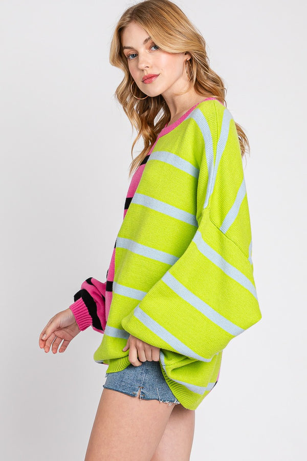 Opposites Attract Contrast Sweater