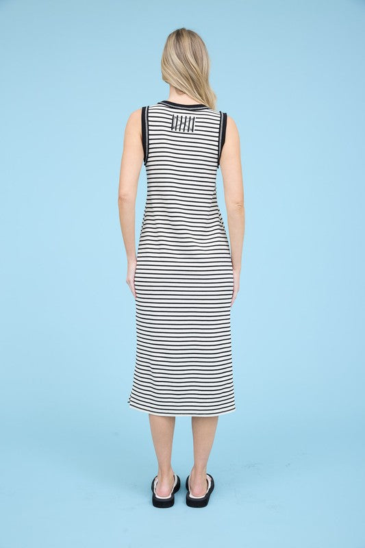 Serenity Striped Midi Dress