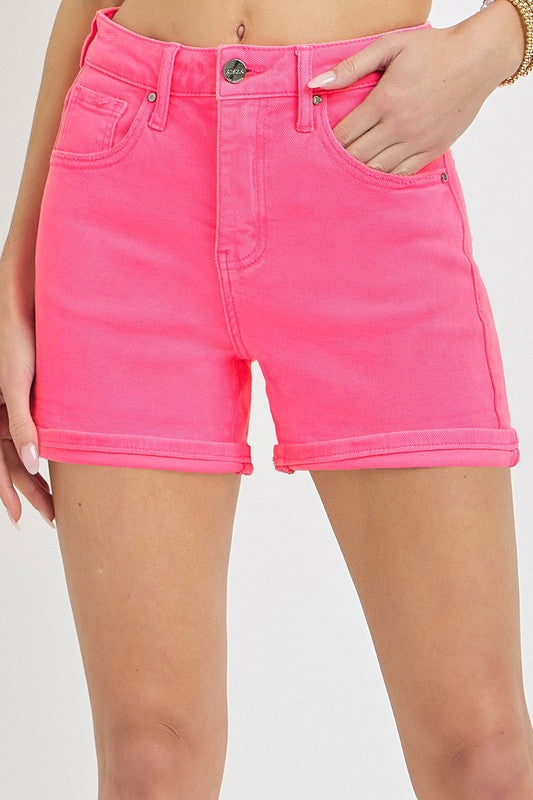 Presely Pink Denim Short