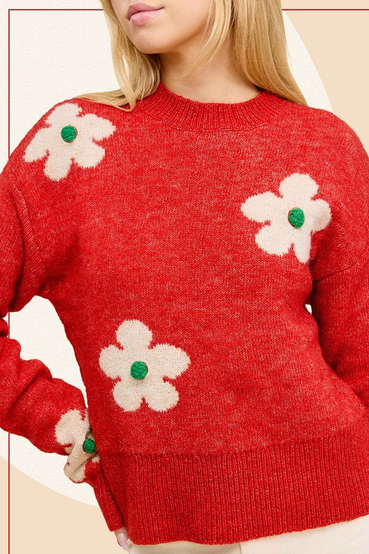 Holly Jolly Flower Power Sweater