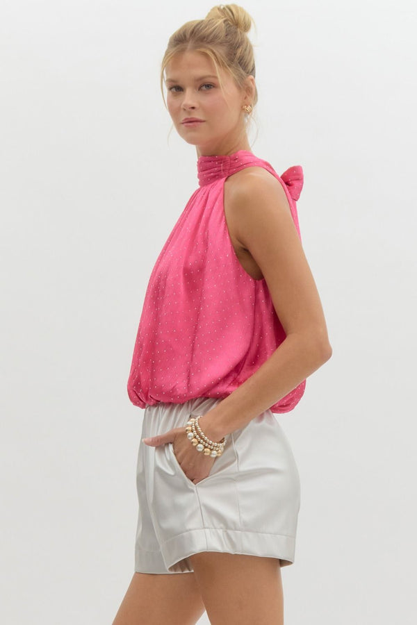 Bold Beauty Pink Halter Top